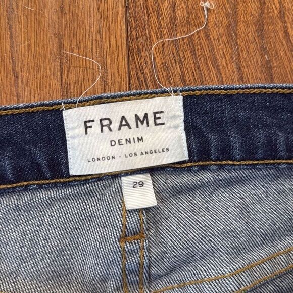 Frame le sylvie crop raw hem high rise jeans size 29 - Picture 4 of 13